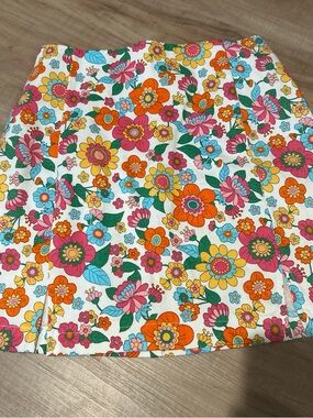 Floral A-Line Mini Skirt in Multicolor